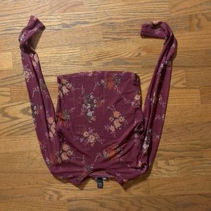 Sheer floral crop top